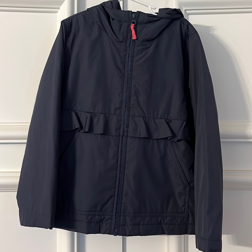Crewcuts girls navy hooded jacket size 8